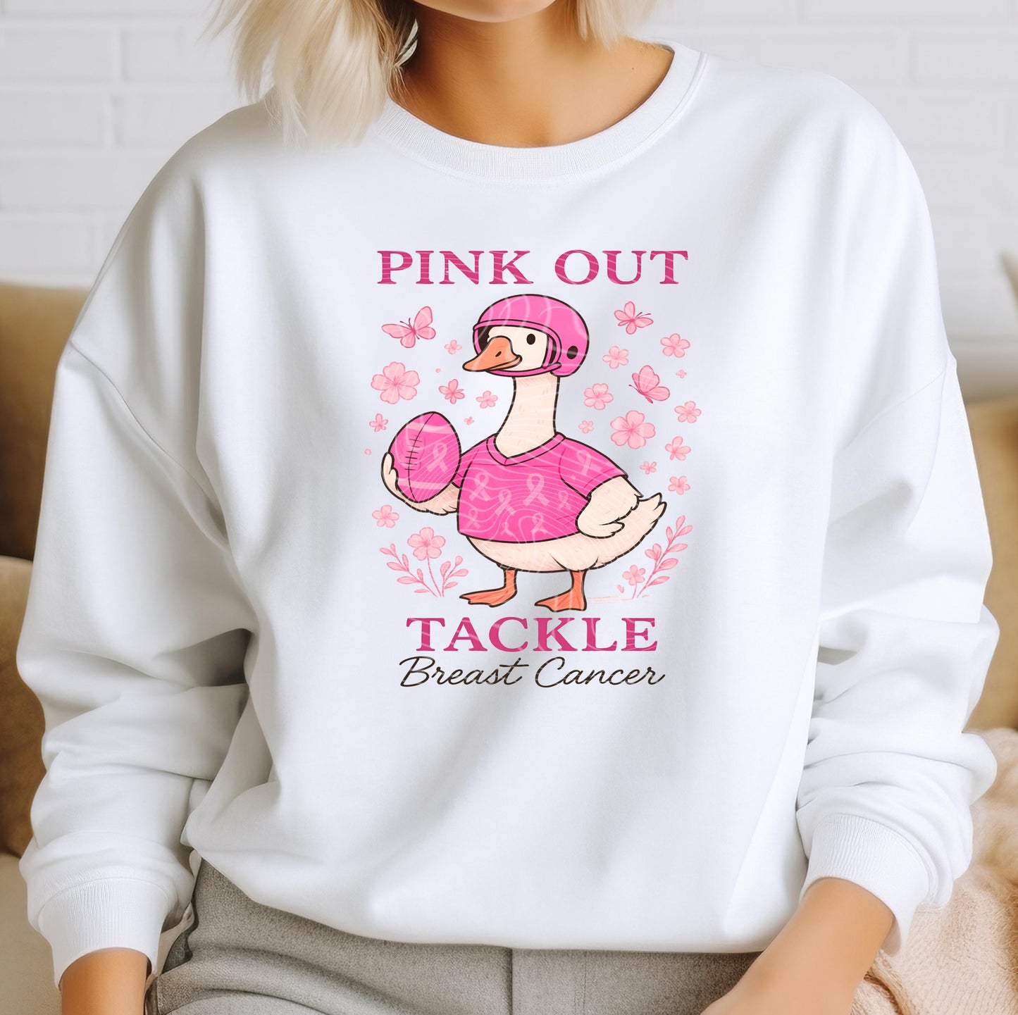 Pink Out Tackle Breast Cancer DTF Transfer Ready For Press, Cancer Fighter Dtf, Breast Cancer Awareness, Heat Press Transfer, Direct To Film
