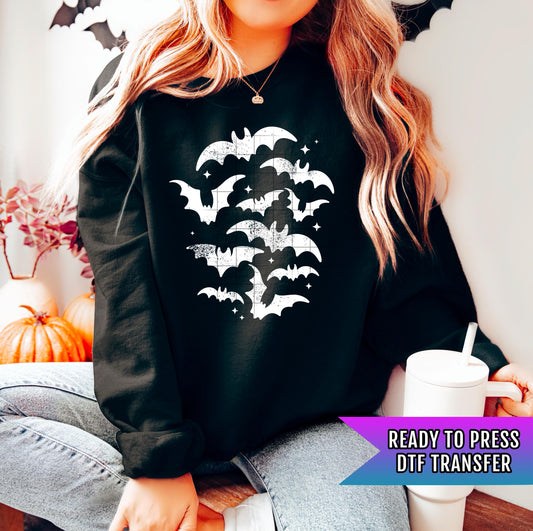 Spooky Season Bat DTF Transfer, Halloween DTF Transfers Ready For Press, Horror DTF, Heat Press Transfers, Direct To Film, Custom Transfers