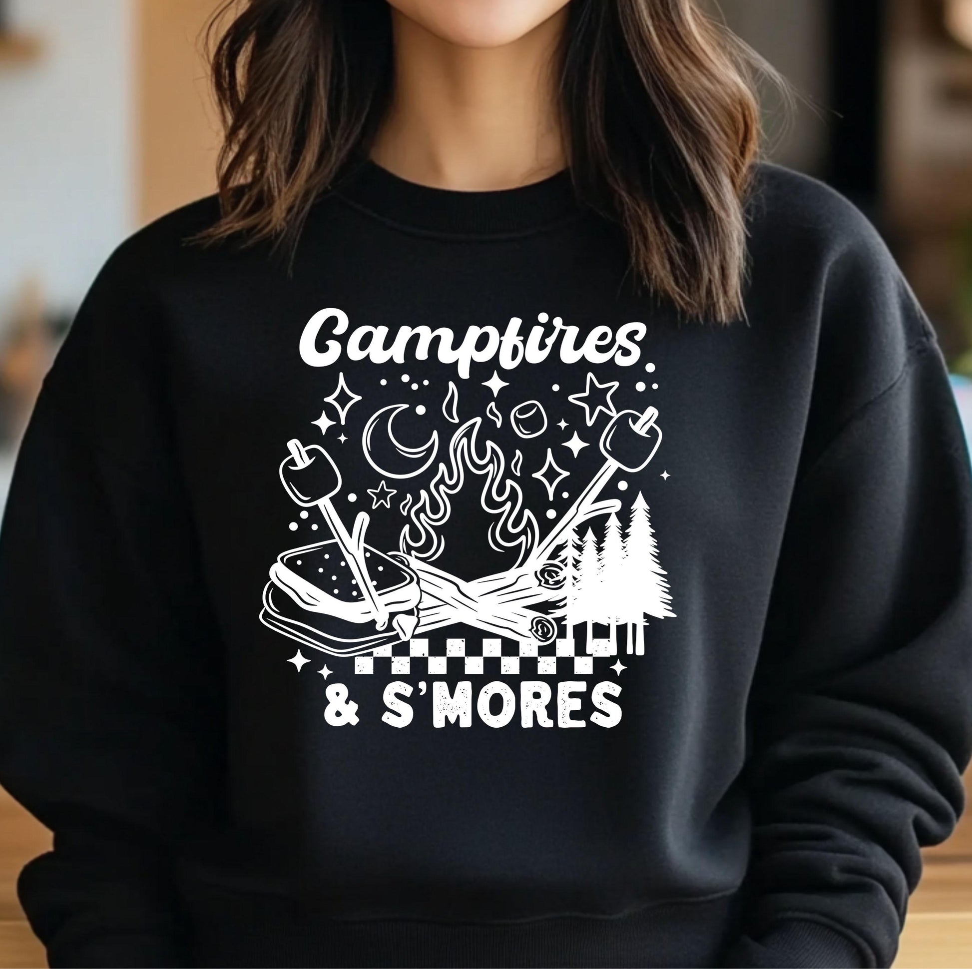 Campfires & S'mores DTF Transfer Ready For Press, S'more Crew Camping Lover Dtf Print, Family Camper Dtf, Heat Press Transfer Direct To Film