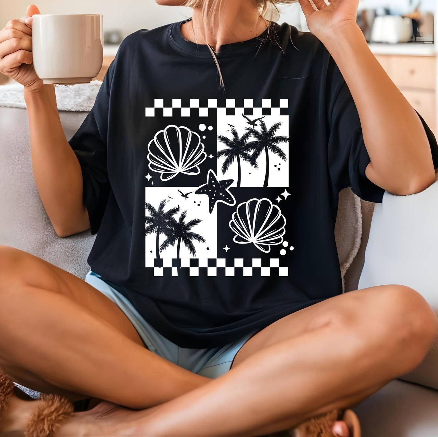 Summer Vacation DTF Transfer Ready For Press, Retro Summer Vibes Dtf Print, Sunshine DTF, Heat Press Transfer Direct To Film Custom Transfer