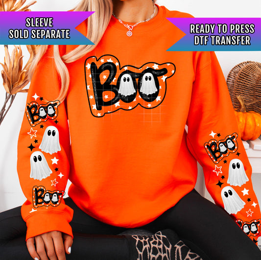 Boo Ghosts DTF Transfer, Halloween DTF Transfers Ready For Press, Heat Press Transfers, Direct To Film, Custom Transfers, Spooky Season Dtf