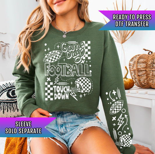 Game Day Football DTF Transfer Ready For Press, Football DTF Transfer, Heat Press Transfer, Direct To Film, Custom Transfer, Football Season