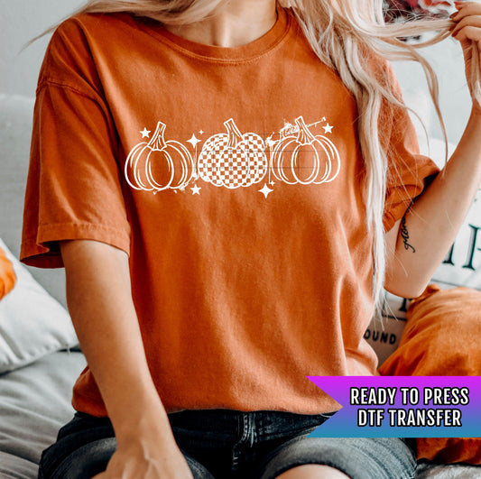 Pumpkin Patch DTF Transfer Ready For Press, Halloween DTF Print, Heat Press Transfer, Direct To Film, Custom Transfer Spooky Season Fall Dtf