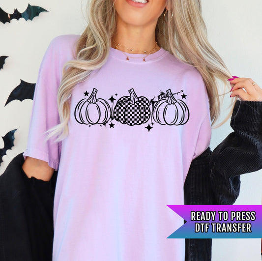 Pumpkin Spice Vibes DTF Transfer Ready For Press, Halloween DTF Print, Heat Press Transfer Direct To Film, Custom Transfer Spooky Season Dtf