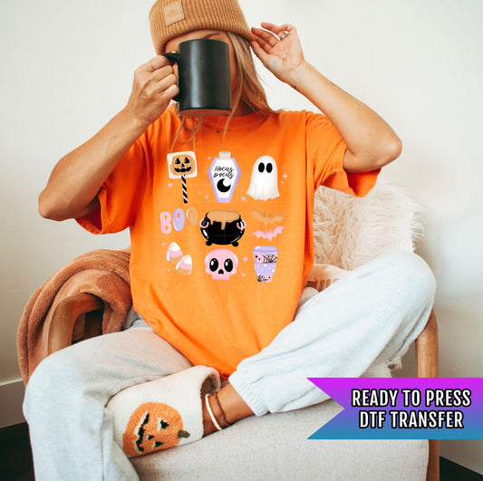 Spooky Cute Halloween DTF Transfer, Halloween DTF Transfer Ready For Press, Horror DTF, Heat Press Transfer, Direct To Film, Custom Transfer