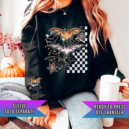 Halloween Bat Swarm DTF Transfer, Halloween DTF Transfer Ready For Press, Spooky Season, Heat Press Transfer, Custom Transfer Direct To Film