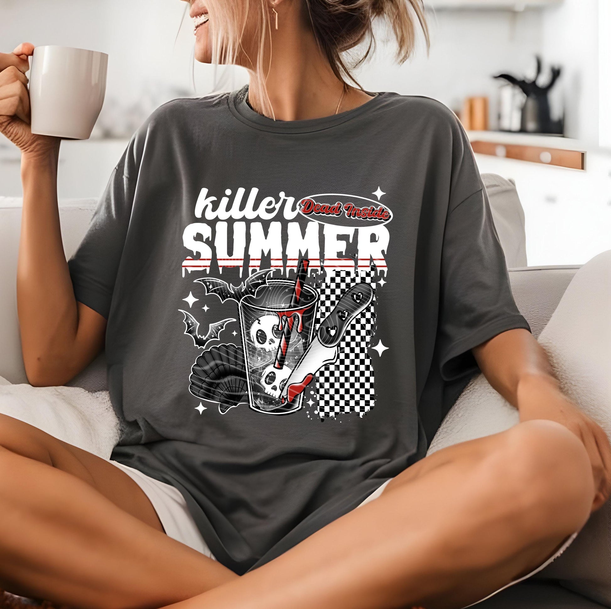 Killer Summer DTF Transfers Ready For Press, Halloween Beach Dtf Prints, Dead Inside, Heat Press Transfers, Direct To Film, Custom Transfers