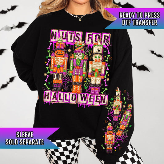 Nuts For Halloween DTF Transfer, Halloween DTF Transfer Ready For Press, Spooky Season, Heat Press Transfer, Direct To Film, Custom Transfer