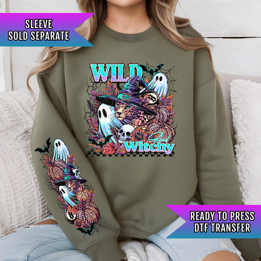 Wild & Witchy DTF Transfer, Halloween DTF Transfer Ready For Press, Spooky Season Dtf, Heat Press Transfer, Direct To Film, Custom Transfers