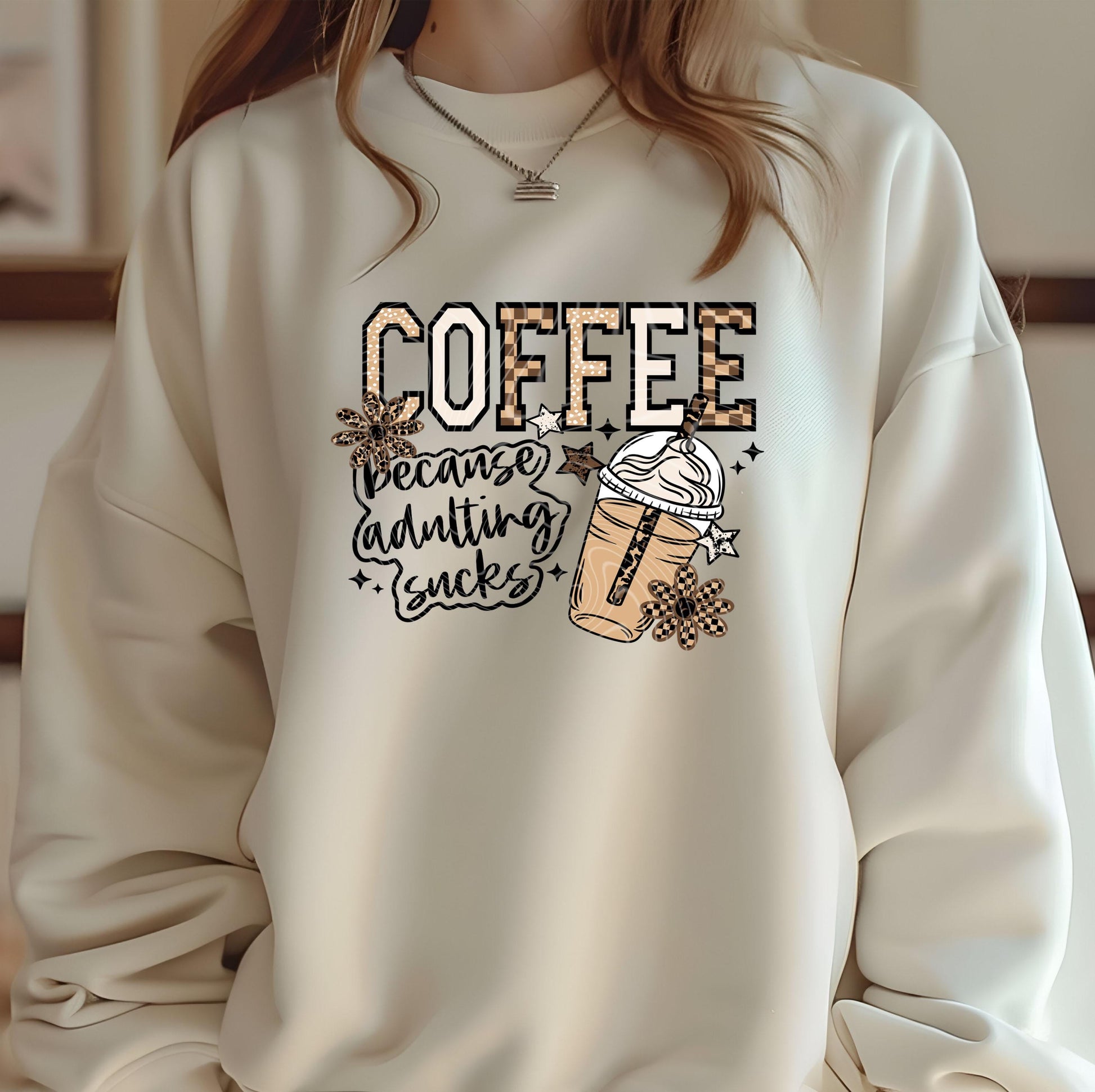Coffee Because Adulting Sucks DTF Transfers Ready For Press, Coffee Lover DTF Prints, Heat Press Transfers, Direct To Film, Custom Transfers