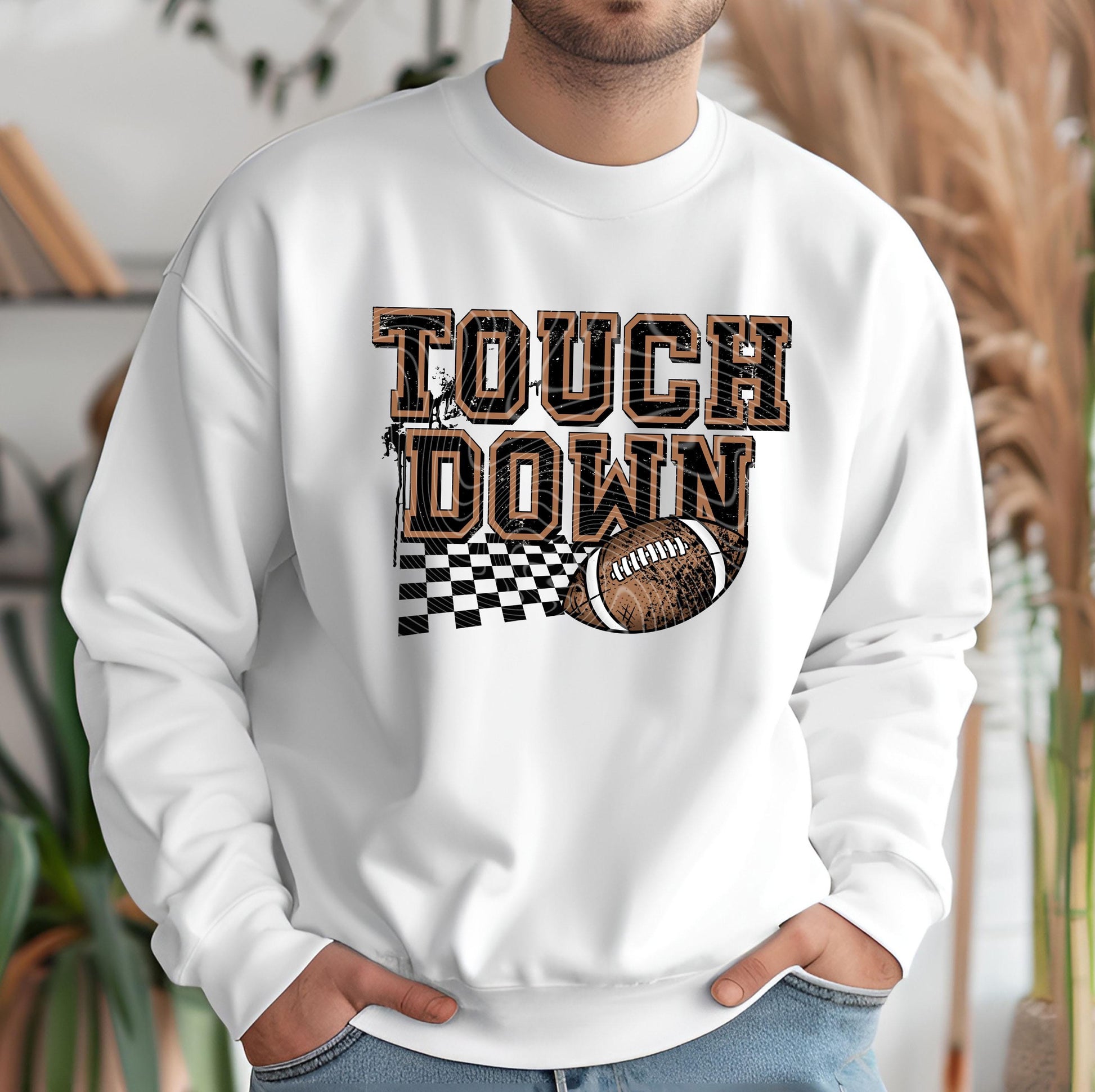 Touch Down DTF Transfer Ready For Press, Football Game Day DTF Print, Heat Press Transfer, Direct To Film, Game Day Transfer Custom Transfer