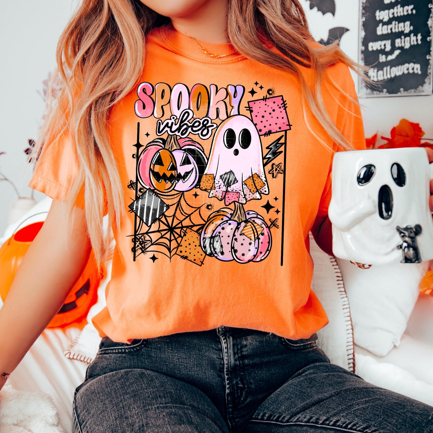 Halloween DTF Gang Sheet, Halloween Premade Ready To Press Transfers for T-Shirts, Spooky Cute Ghosts, Witches DTF, Halloween Dtf Print, Boo
