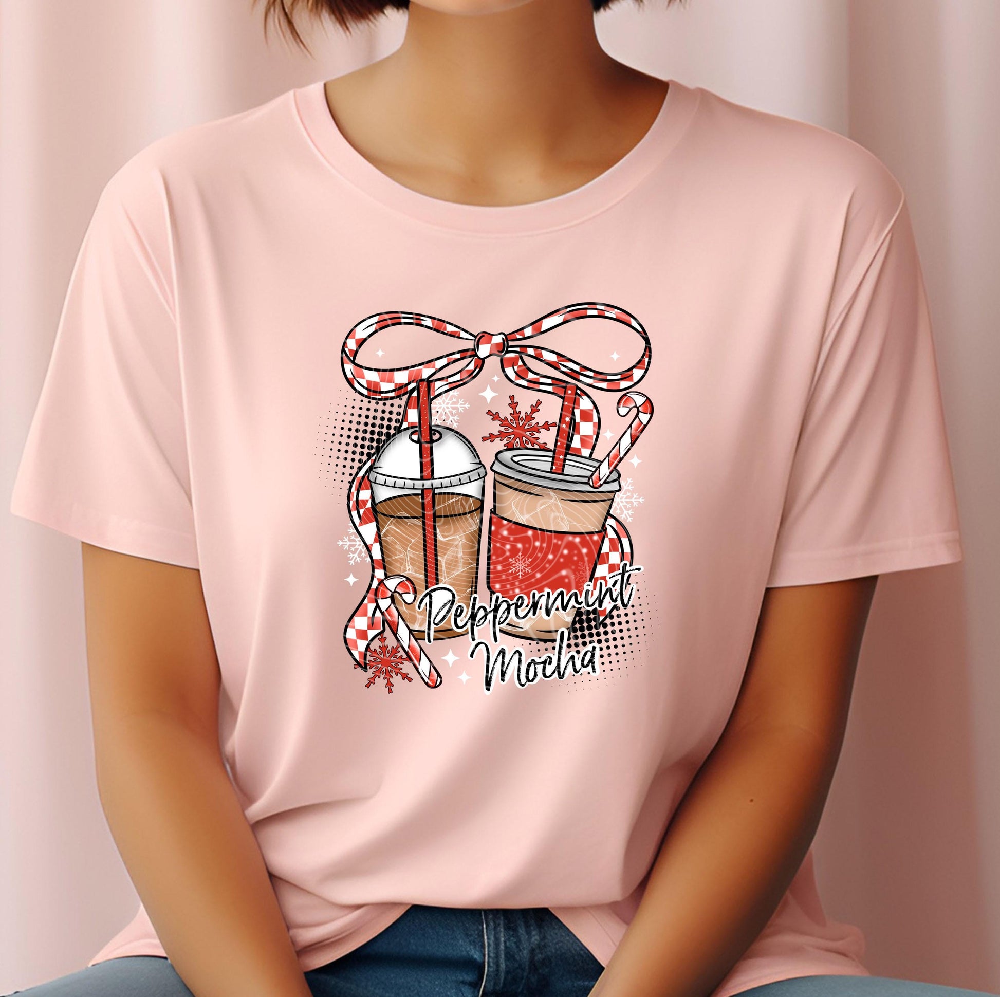 Peppermint Mocha DTF Transfer Ready For Press, Merry Christmas DTF Print, Cozy Winter, Heat Press Transfer, Direct To Film, Custom Transfers