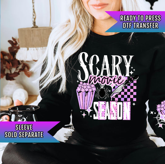 Scary Movie Season DTF Transfer Ready To Press, Halloween Night Dtf Print, Heat Press Transfer, Direct To Film Custom Transfer, Horror Movie