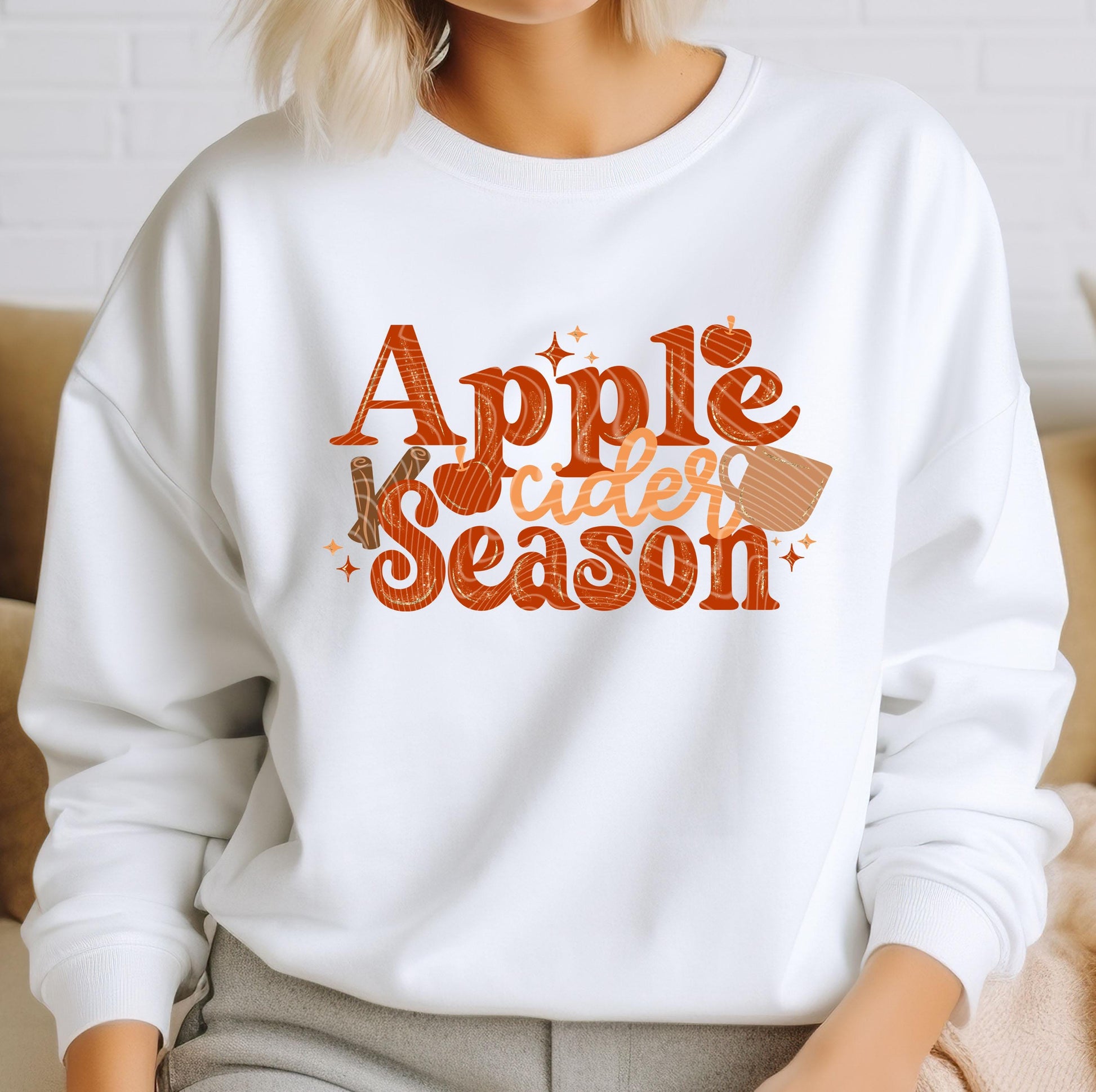 Apple Cider Season DTF Transfer Ready For Press, Fall DTF Transfers, Cozy Autumn Vibes, Heat Press Transfer, Direct To Film, Custom Transfer