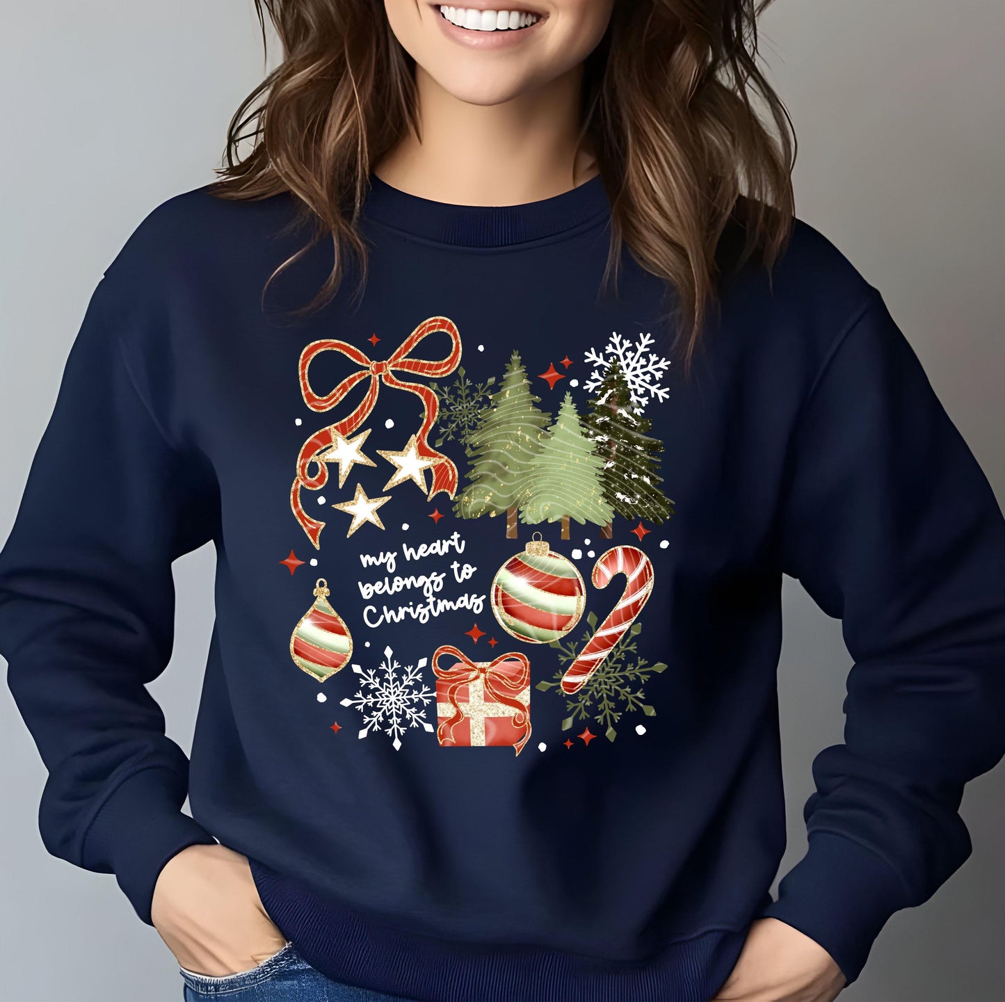 My Heart Belongs To Christmas DTF Transfer Ready For Press, Merry Christmas DTF Transfer, Christmas Heat Press Transfer, Christmas Dtf Print