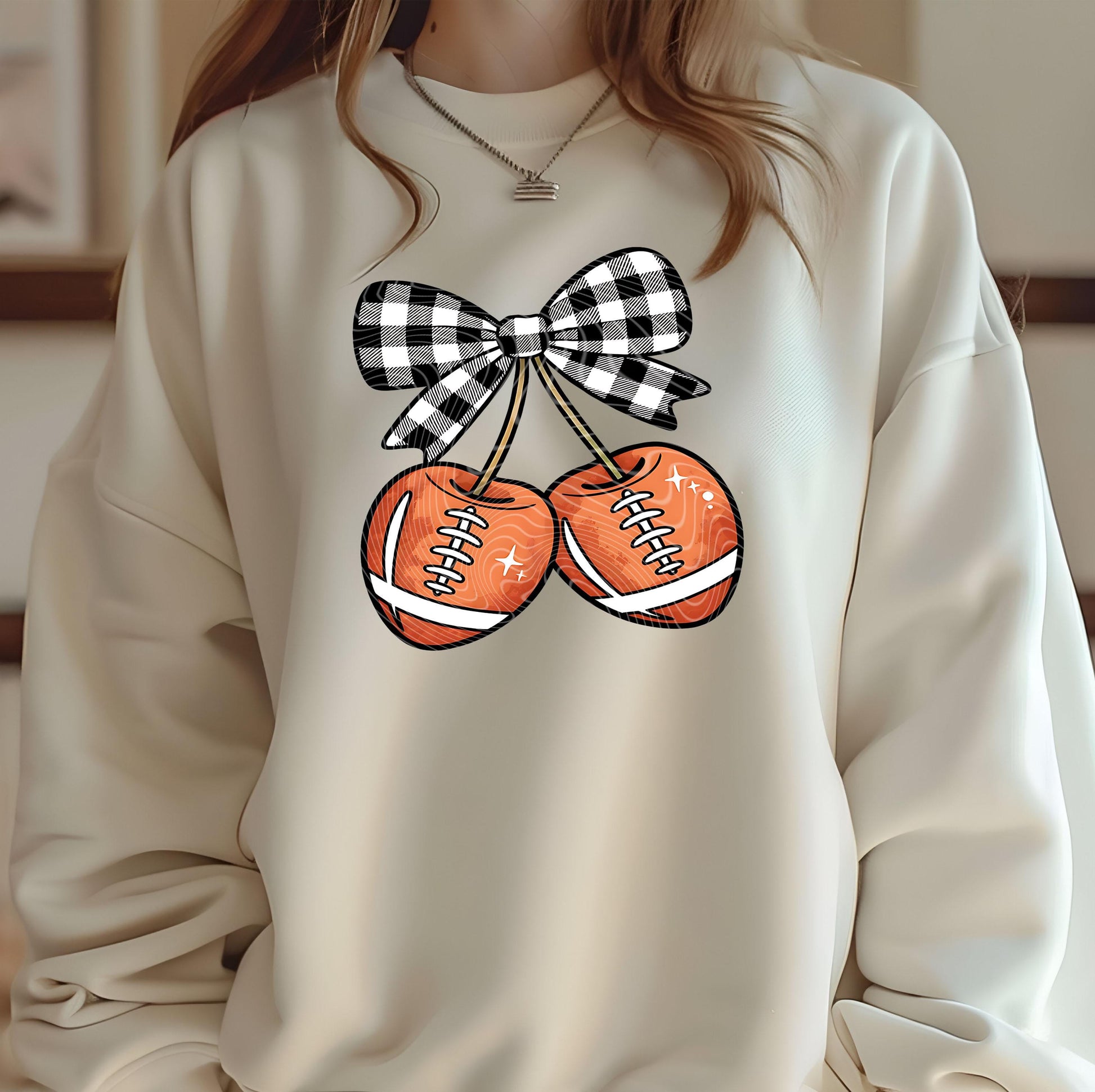 Football Cherry Coquette DTF Transfer Ready For Press, Game Day DTF Transfer, Heat Press Transfer, Coquette Football, Football Transfers