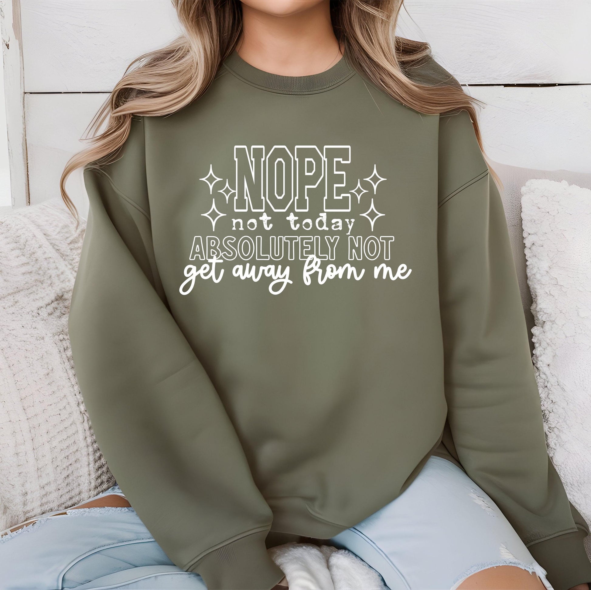 Nope Not Today Absolutely Not DTF Transfer Ready For Press, Dtf Prints, Direct To Film, Hot Peel Transfer, Heat Press Transfers, Tshirt DTF