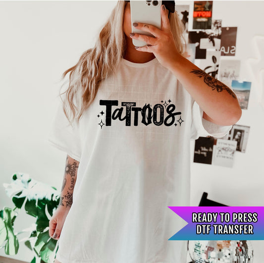 Tattoos DTF Transfer Ready For Press, Tattoo DTF Transfer, Heat Press Transfers, Ready Dtf Transfer, Tattoo Lover DTF Design, Ready to Press