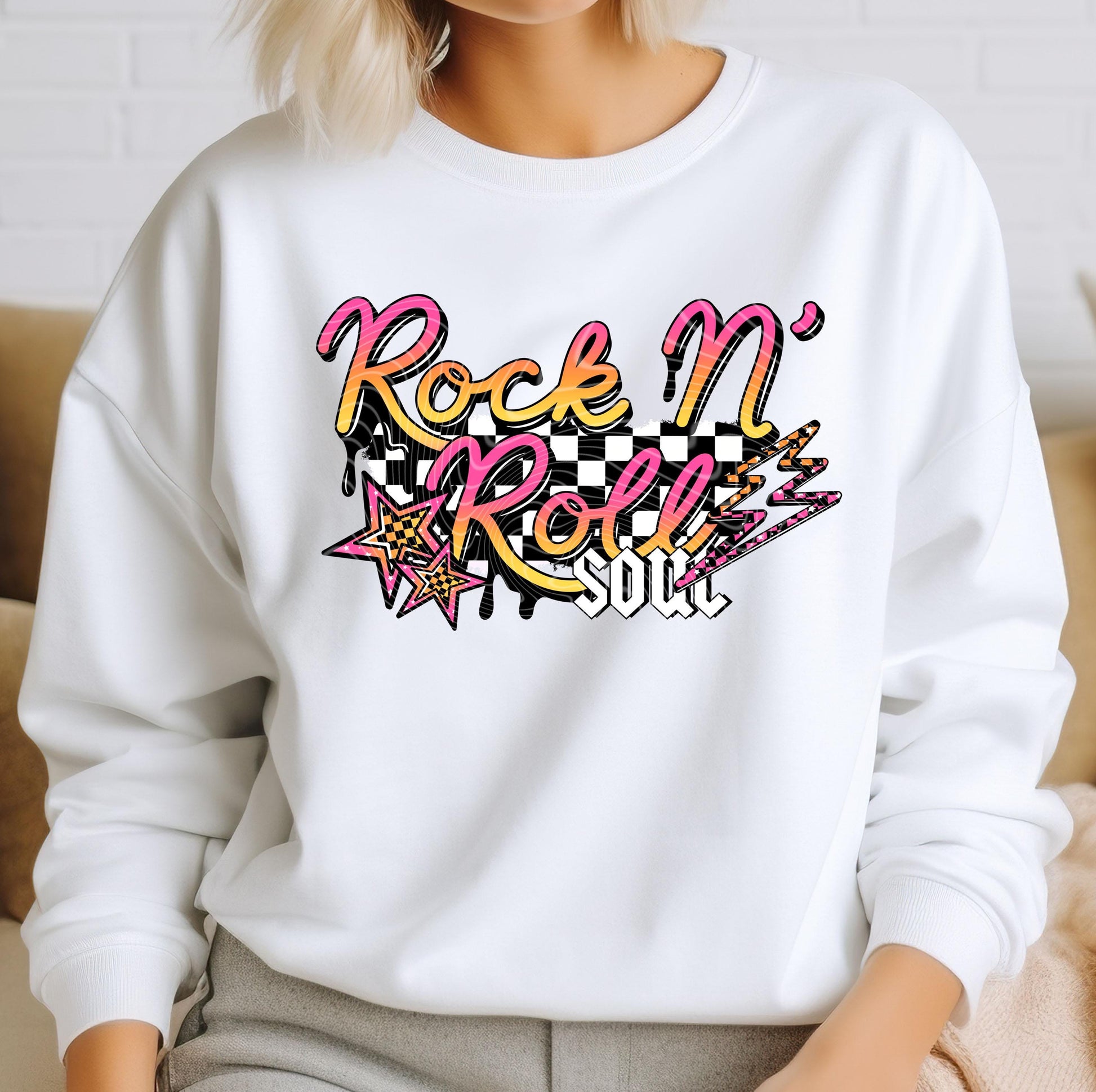 Rock N Roll Soul DTF Transfer Ready For Press, Humor Prints, Direct To Film, Heat Press Transfer, Rock Dtf Transfers, Custom Dtf Transfer