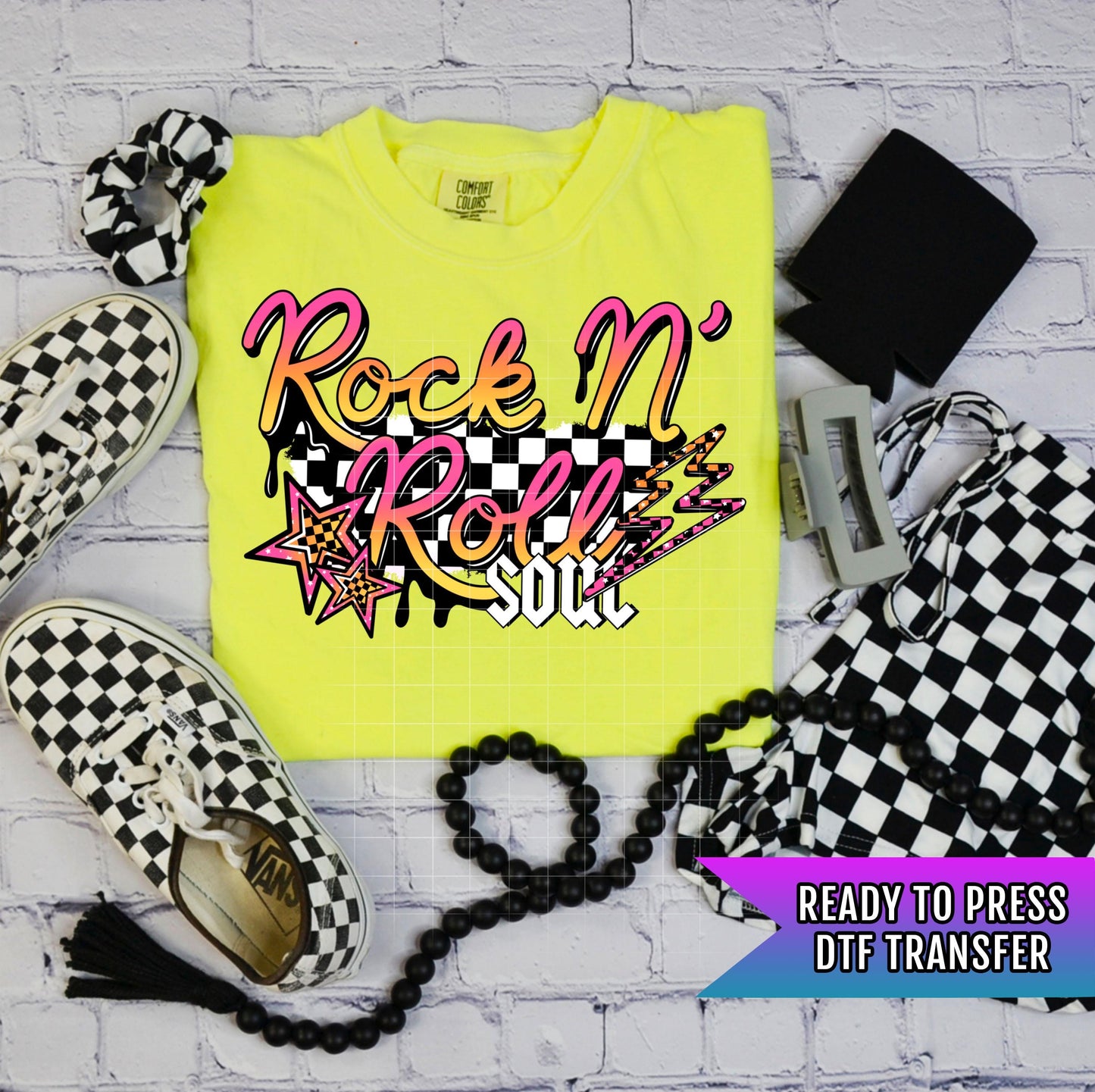 Rock N Roll Soul DTF Transfer Ready For Press, Humor Prints, Direct To Film, Heat Press Transfer, Rock Dtf Transfers, Custom Dtf Transfer