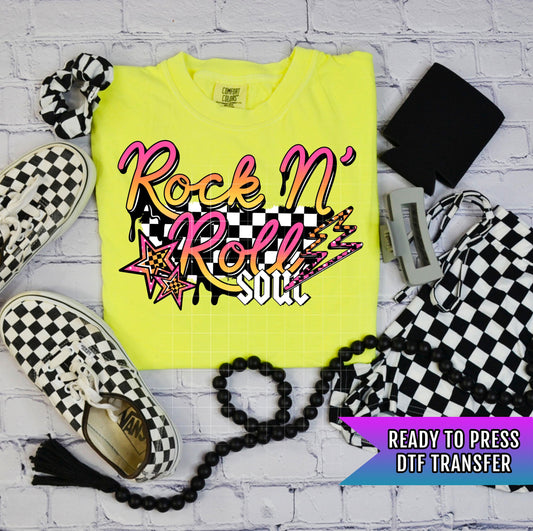 Rock N Roll Soul DTF Transfer Ready For Press, Humor Prints, Direct To Film, Heat Press Transfer, Rock Dtf Transfers, Custom Dtf Transfer