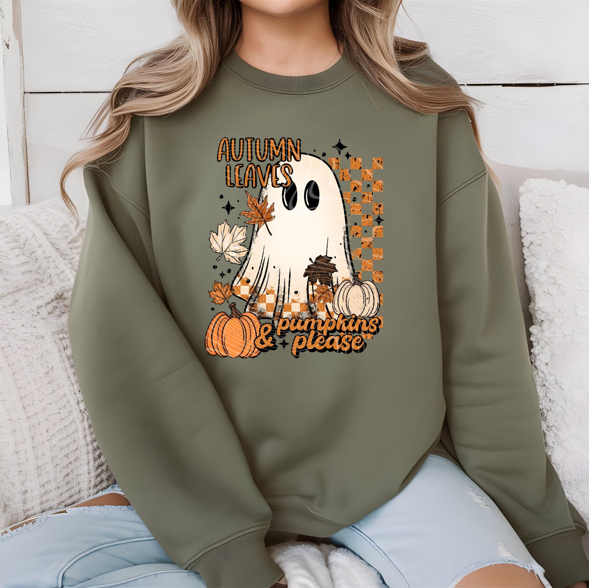 Autumn Leaves DTF Transfers, Fall DTF Transfers Ready For Press, Pumpkin DTF Prints, Halloween Heat Press Transfers, Ghost Ready To Press