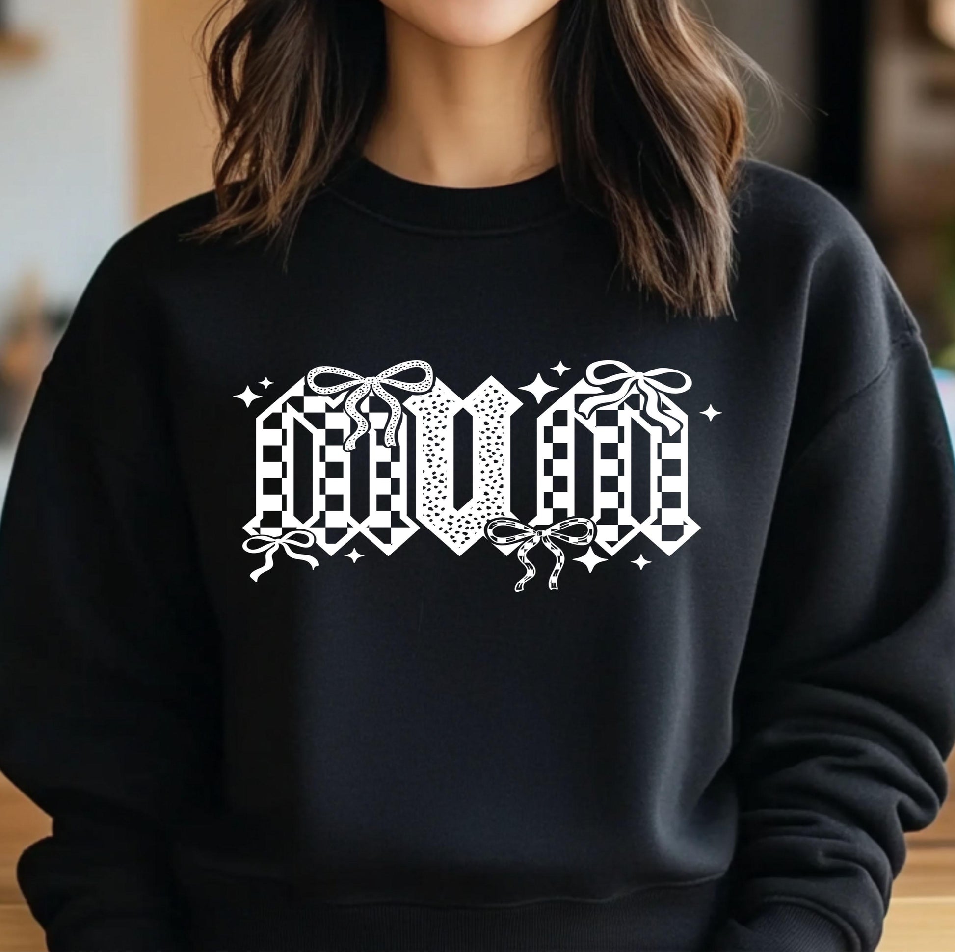 Mum DTF Transfers Ready For Press, Checkered Mama DTF Prints, Heat Press Transfer, Direct To Film, Mom Dtf Print, Mum White DTF Prints