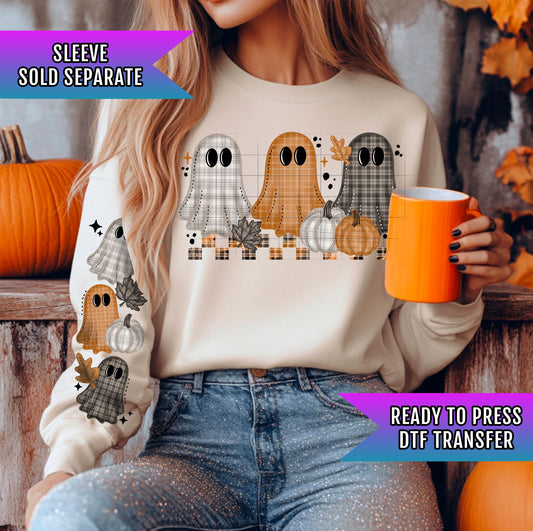 Ghosts DTF Transfer Ready For Press, Fall DTF Transfers, Autumn DTF Transfer, Pumpkin Dtf Prints, Fall Leaves Dtf Transfers, Halloween Ghost