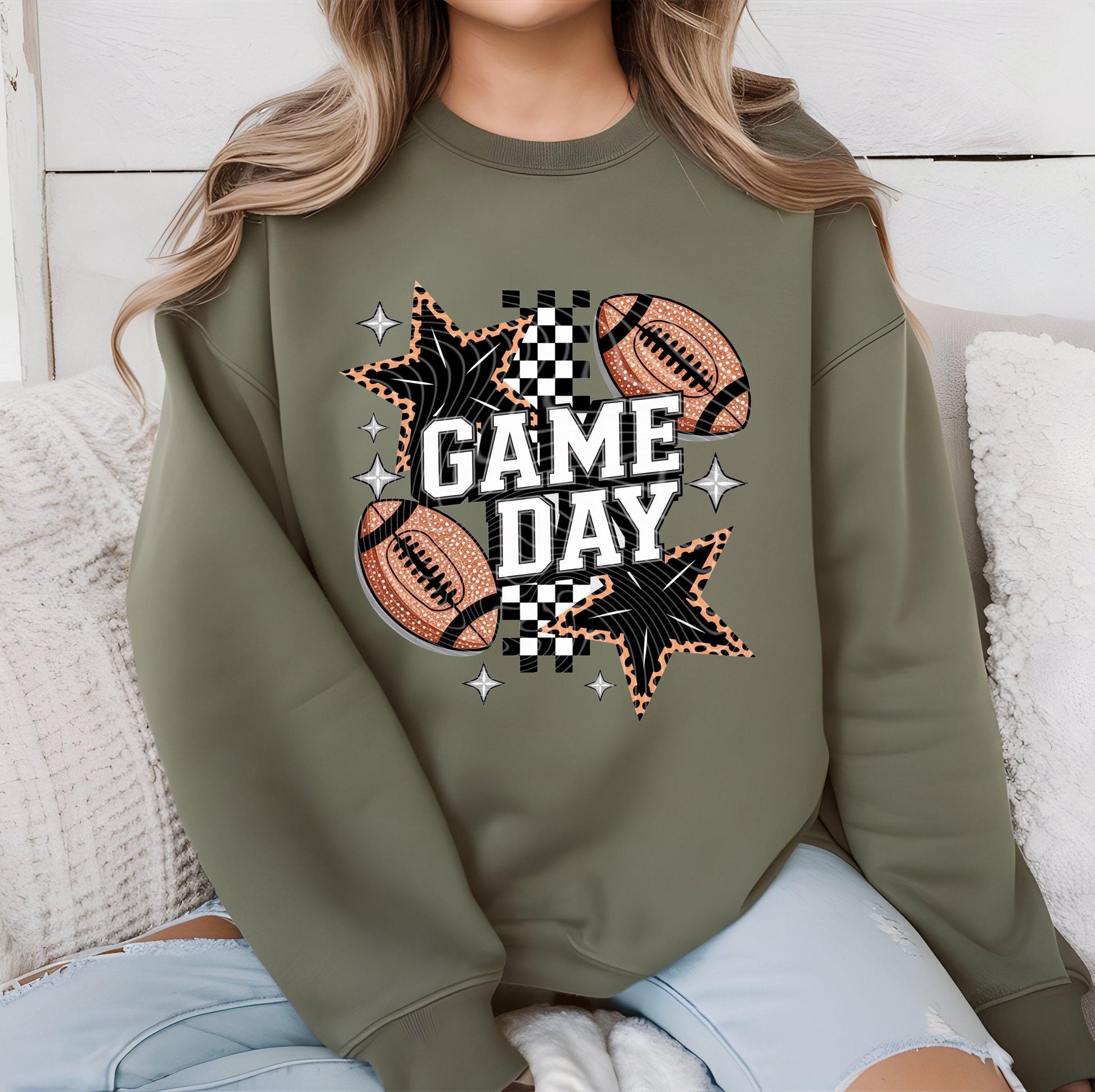 Game Day DTF Transfer Ready For Press, Football DTF Transfers, Heat Press Transfer, Football DTF Print, Football Ready To Press Transfers