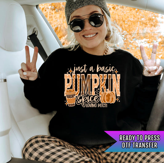 Pumpkin Spice DTF Transfers, Fall DTF Transfers Ready For Press, Pumpkin DTF Prints, Autumn Heat Press Transfers, Halloween Dtf Transfers