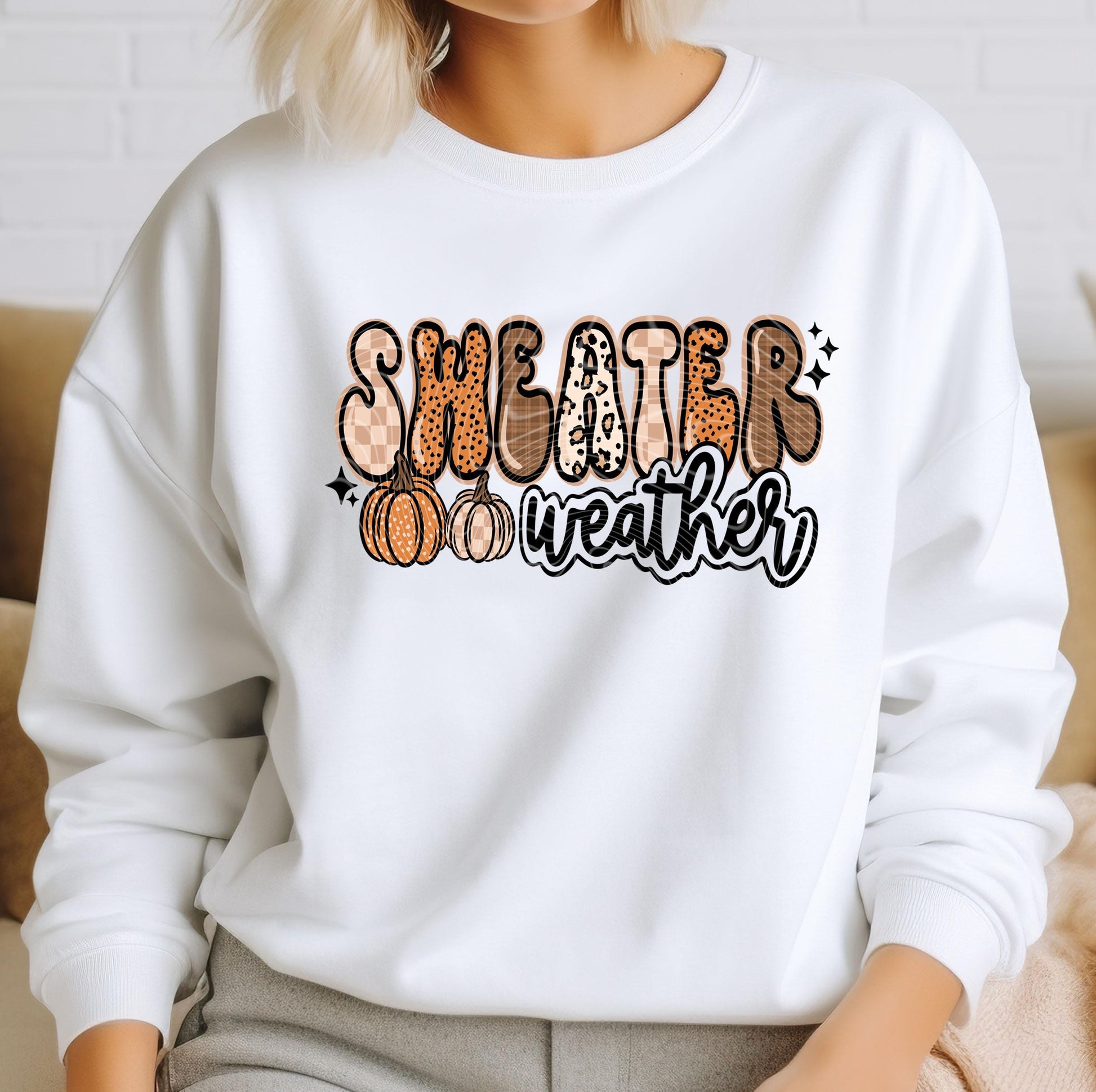 Sweater Weather DTF Transfer Ready For Press, Fall DTF Transfer, Autumn DTF Transfer, Pumpkin Heat Press Transfer, Pumpkin Spice Season Dtf