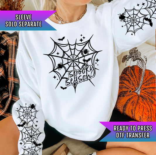 Spooky Season Heart Web DTF Transfer Ready For Press, Fall DTF Transfers, Halloween Dtf Transfers, Custom Dtf Transfers, Gothic DTF Transfer