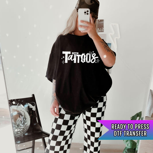 Tattoos DTF Transfer Ready For Press, Tattoo DTF Transfer, Heat Press Transfers, Ready Dtf Transfer, Tattoo Lover DTF Design, Ready to Press
