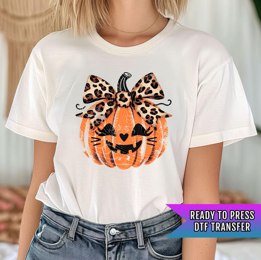 Pumpkin DTF Transfer Ready For Press, Fall DTF Transfer, Autumn DTF Transfer, Pumpkin Heat Press Transfer, Pumpkin Spice Season, Halloween