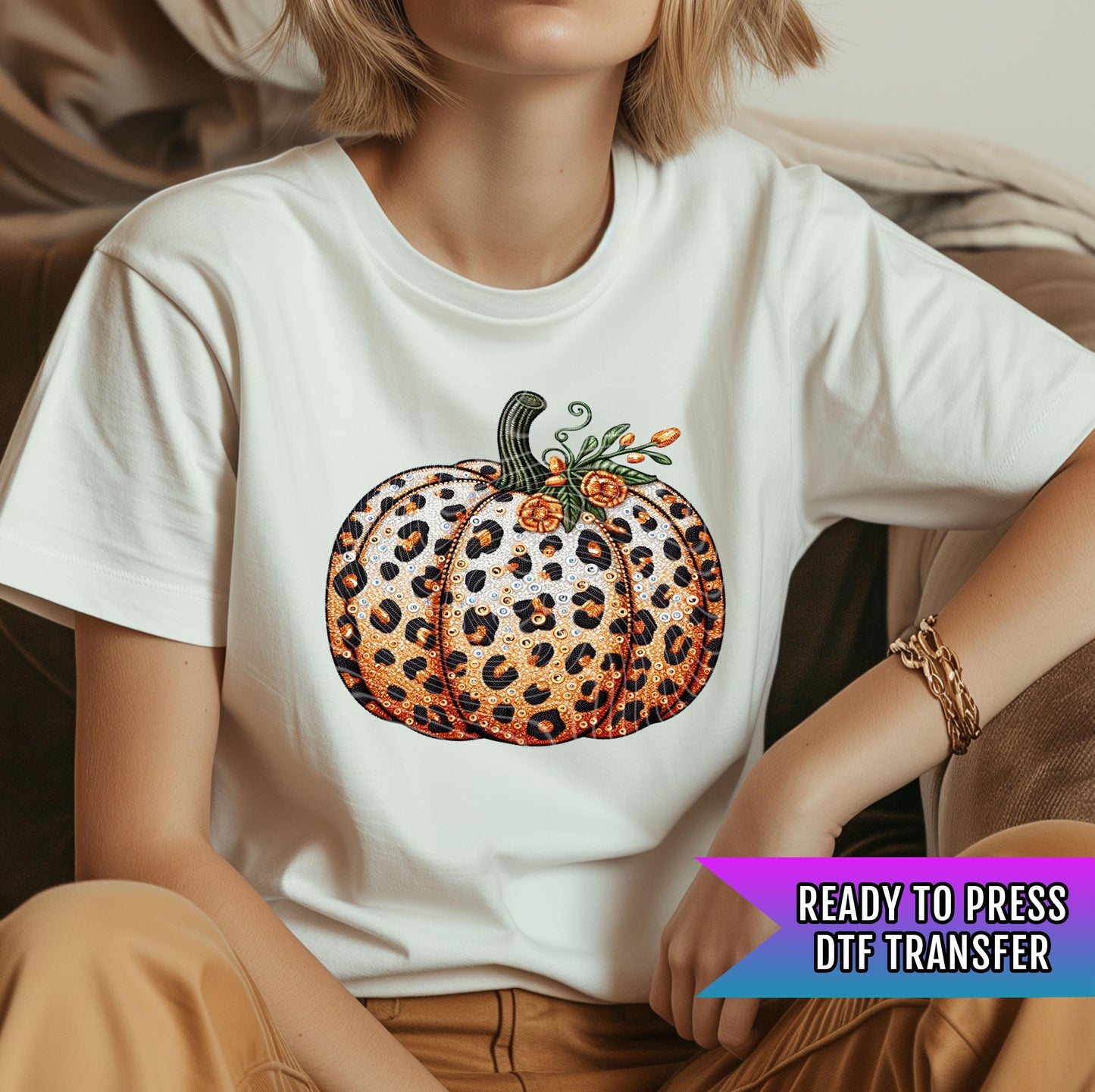 Pumpkin DTF Transfer Ready For Press, Fall DTF Transfer, Autumn DTF Transfer, Pumpkin Heat Press Transfer, Pumpkin Spice Season, Halloween