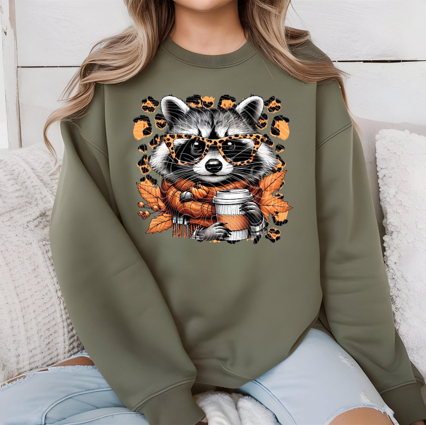 Fall Raccoon DTF Transfer Ready For Press, Fall DTF Transfer, Autumn Raccoon DTF Transfer, Pumpkin Heat Press Transfer, Custom Dtf Print