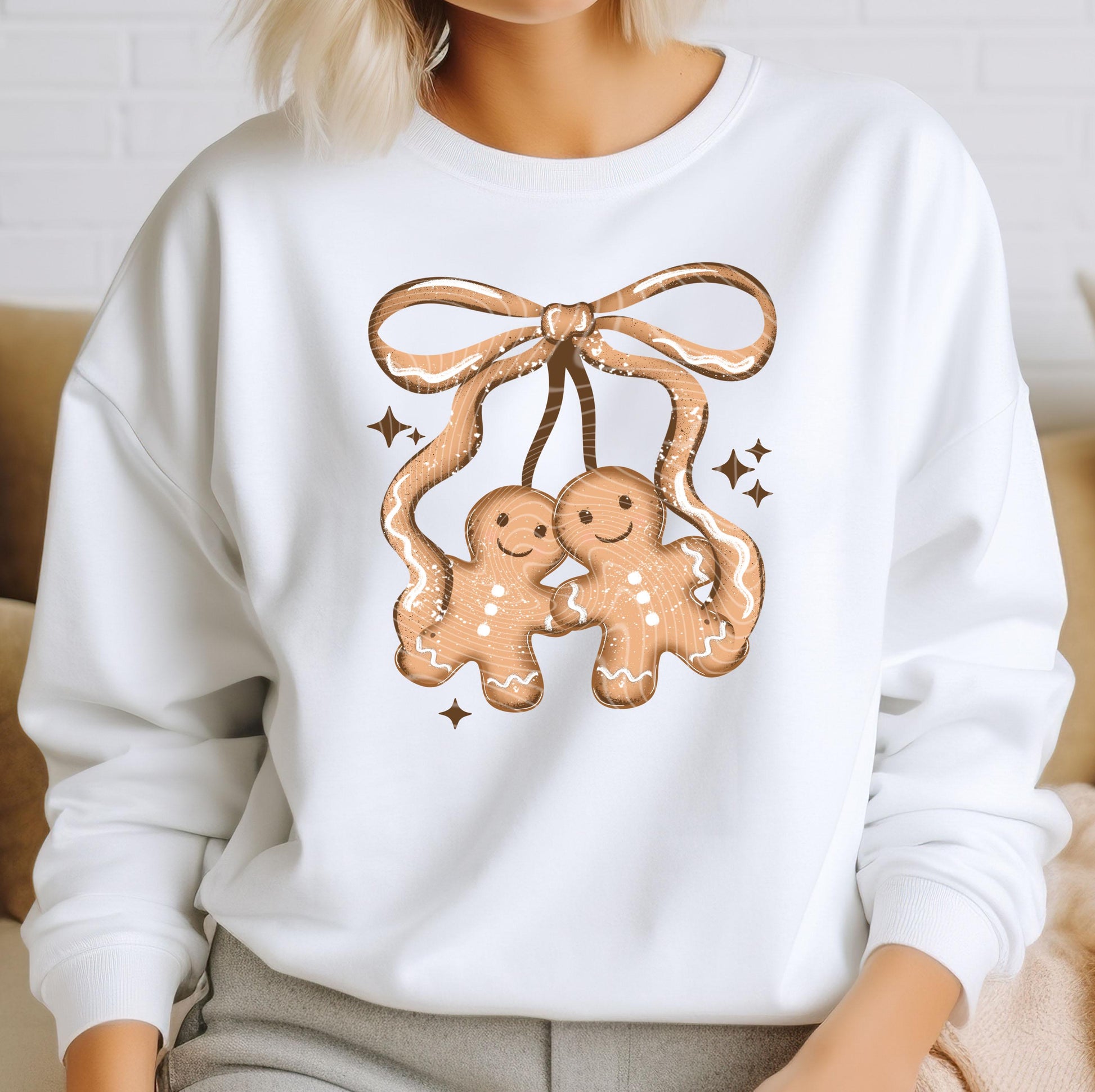 Gingerbread Cherry Bow DTF Transfers Ready For Press, Christmas DTF Prints, Heat Press Transfers, Winter, Direct To Film, Holidays Dtf Print