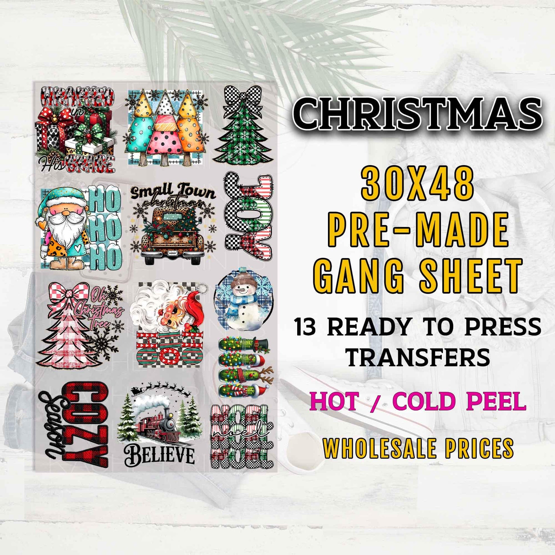 Christmas DTF Gang Sheet, Christmas Premade Ready To Press Transfers, Christmas Transfers, Santa DTF Transfer, Christmas Dtf Print, Cozy Dtf