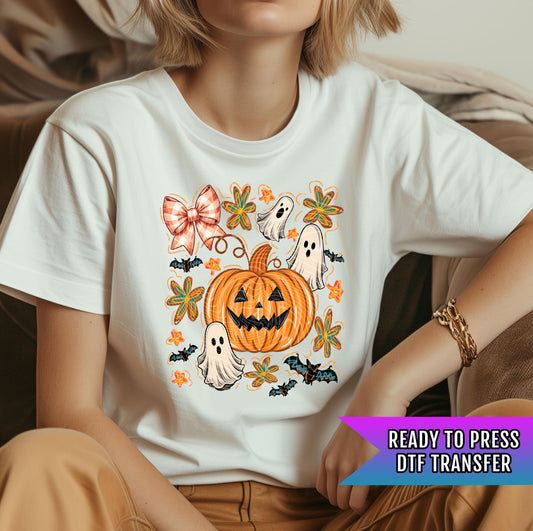 Pumpkin DTF Transfers, Fall DTF Transfers Ready For Press, Halloween Pumpkin DTF Prints, Autumn Heat Press Transfers, Custom Dtf Transfers