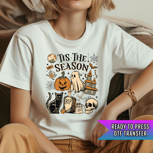 This The Season DTF Transfers, Halloween DTF Transfers Ready For Press, Bats DTF Prints, Spooky Season Dtf Transfers, Pumpkin Dtf Prints
