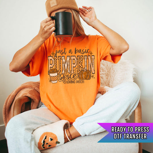 Pumpkin Spice DTF Transfers, Fall DTF Transfers Ready For Press, Pumpkin DTF Prints, Halloween Dtf Transfer, Autumn Heat Press Transfers
