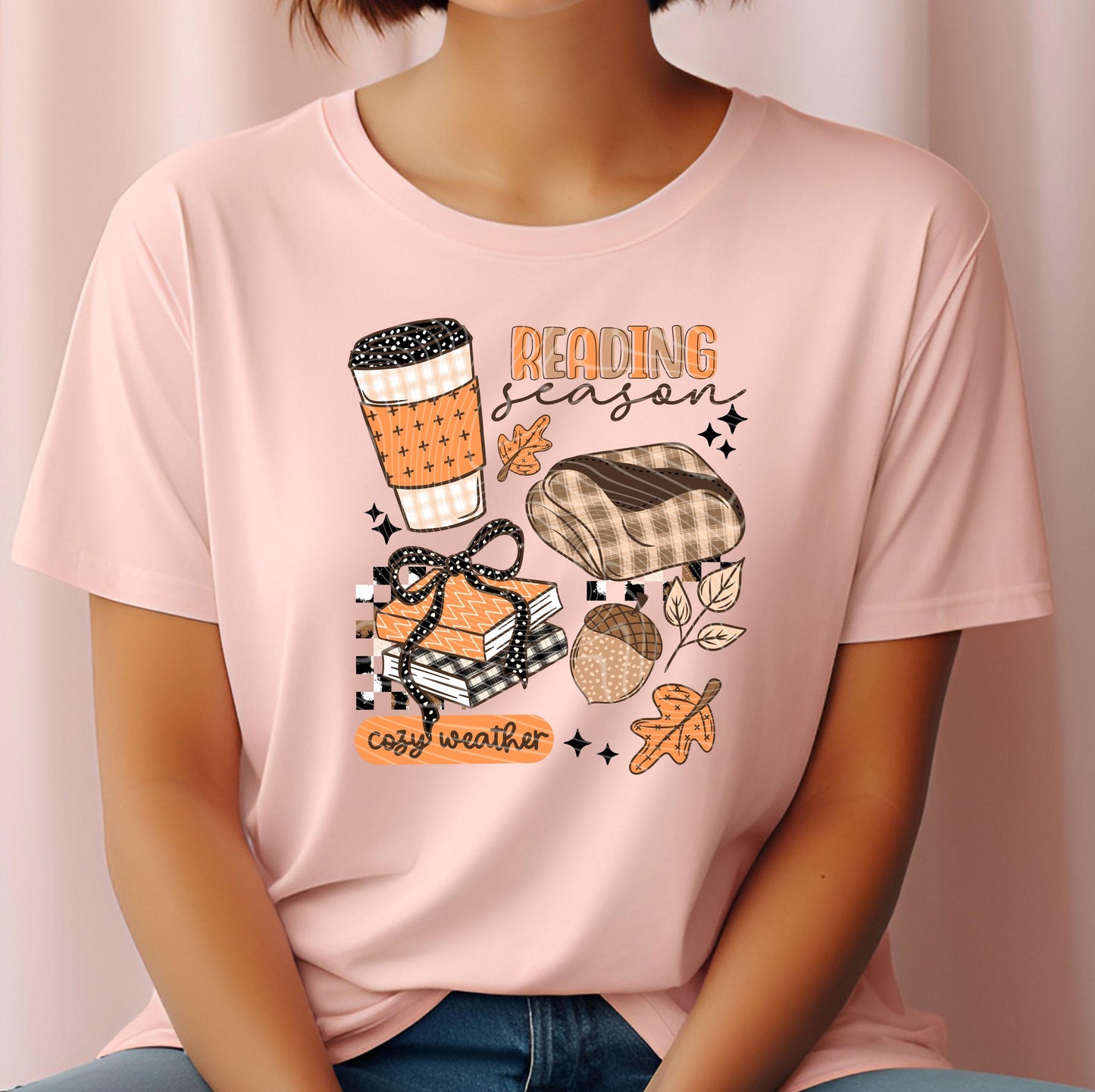 Reading Season DTF Transfers, Fall DTF Transfers Ready For Press, Pumpkin DTF Prints, Autumn Heat Press Transfers, Halloween Dtf, Book Dtf