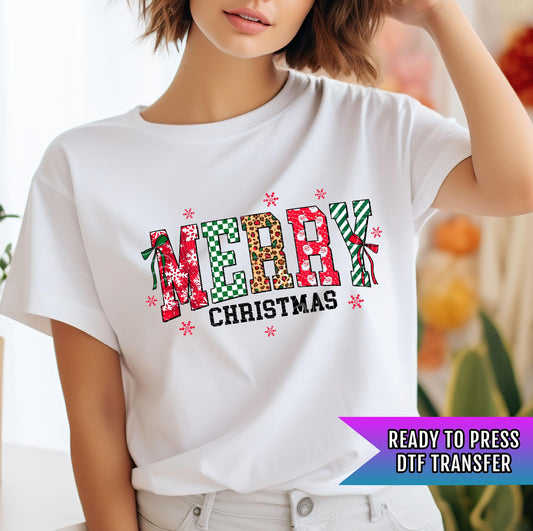 Merry Christmas DTF Transfers Ready For Press, Christmas DTF Prints, Heat Press Transfer, Direct To Film, Winter Season Dtf Transfer, Custom