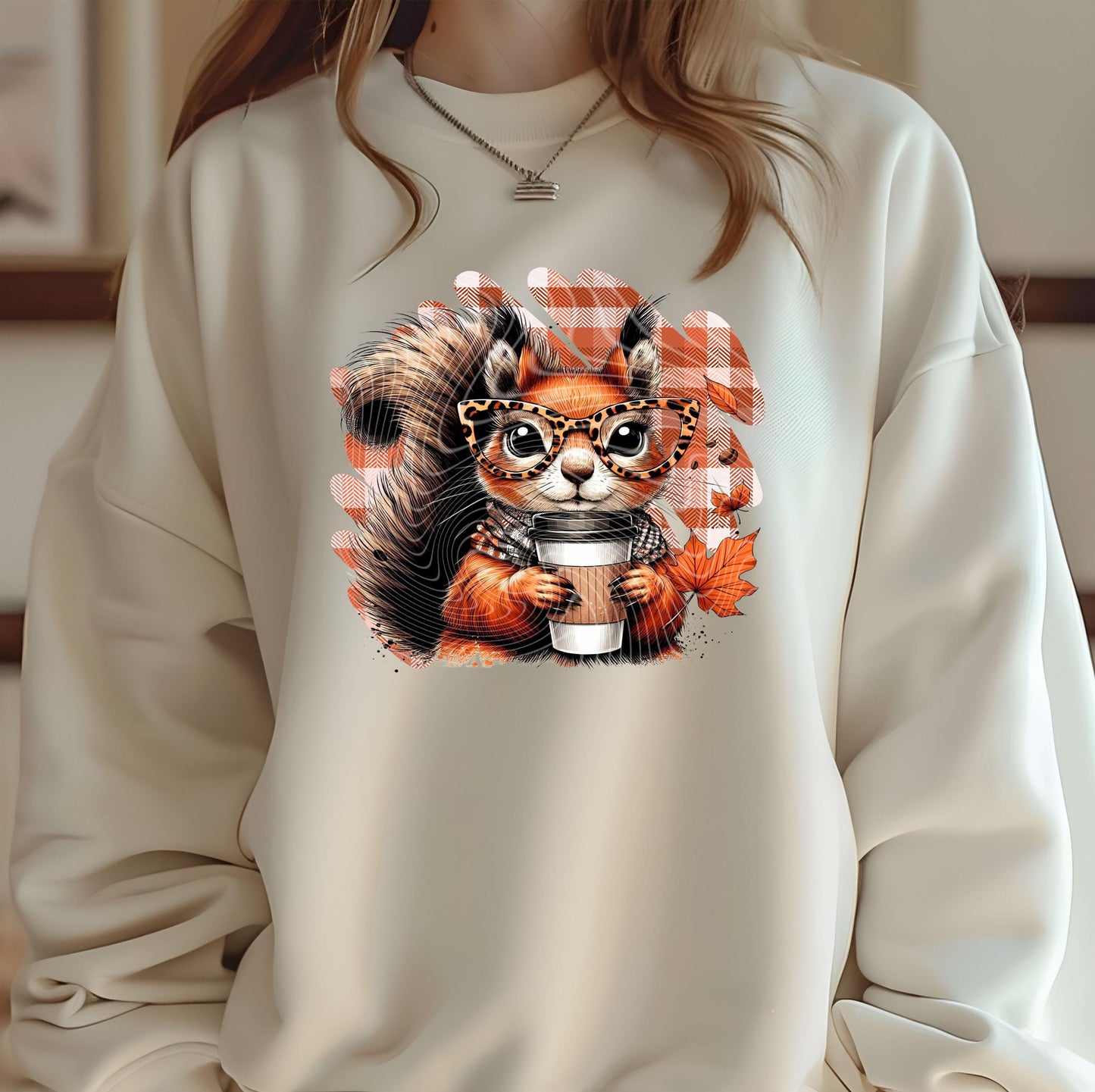 Fall Squirrel DTF Transfer Ready For Press, Fall DTF Transfer, Autumn Squirrel DTF Transfer, Pumpkin Heat Press Transfer, Custom Dtf Print