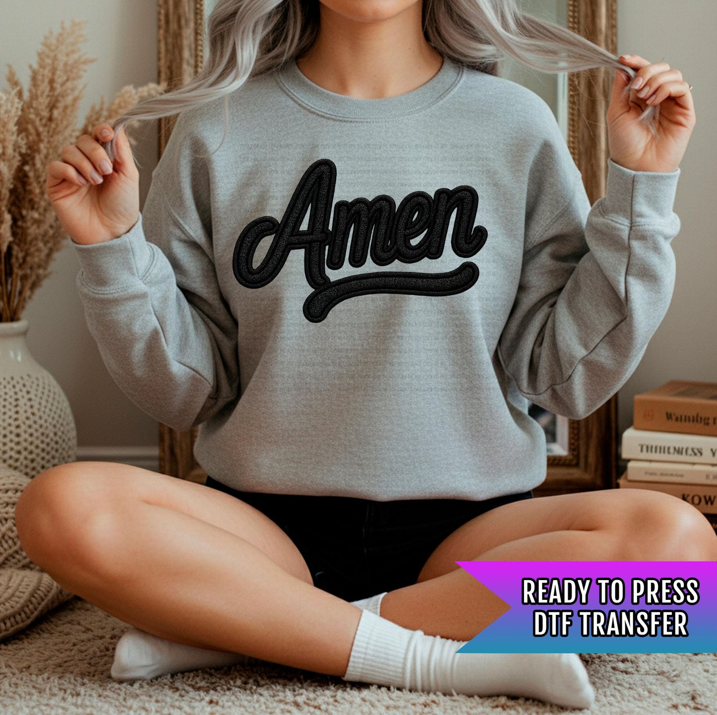 Amen DTF Transfer, Christian DTF Transfers Ready For Press, Christian DTF Print, Direct To Film, Custom Dtf Transfer, Religious Dtf Transfer