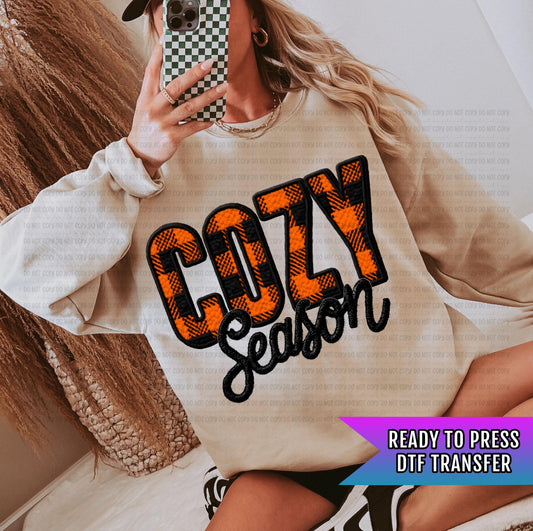 Cozy Season DTF Transfer Ready For Press, Fall DTF Transfer, Autumn DTF Transfer, Retro Fall Transfers, Fall Vibes Transfer, Custom Transfer