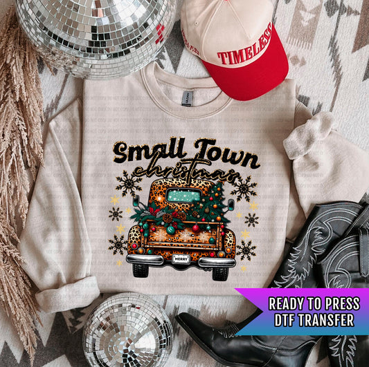 Small Town Christmas Merry DTF Transfers Ready For Press, Christmas DTF Prints, Heat Press Transfers, Direct To Film, Christmas Transfers