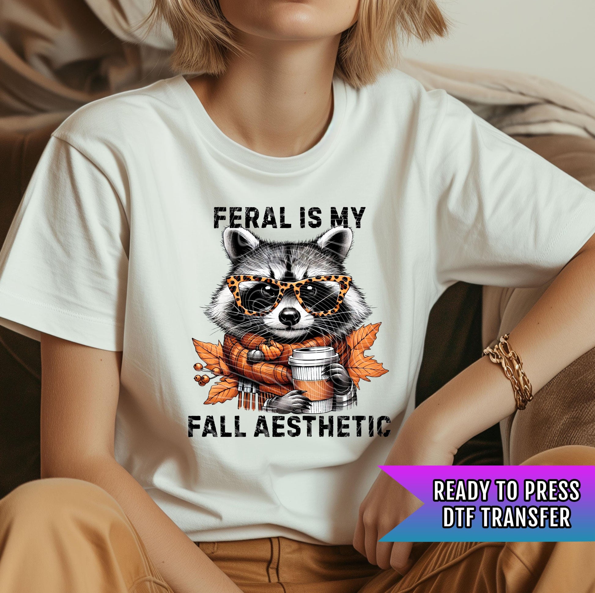 Ferral Is My Fall Aesthetic DTF Transfer Ready For Press, Fall DTF Transfer, Autumn Squirrel DTF Transfer, Pumpkin Heat Press Transfer