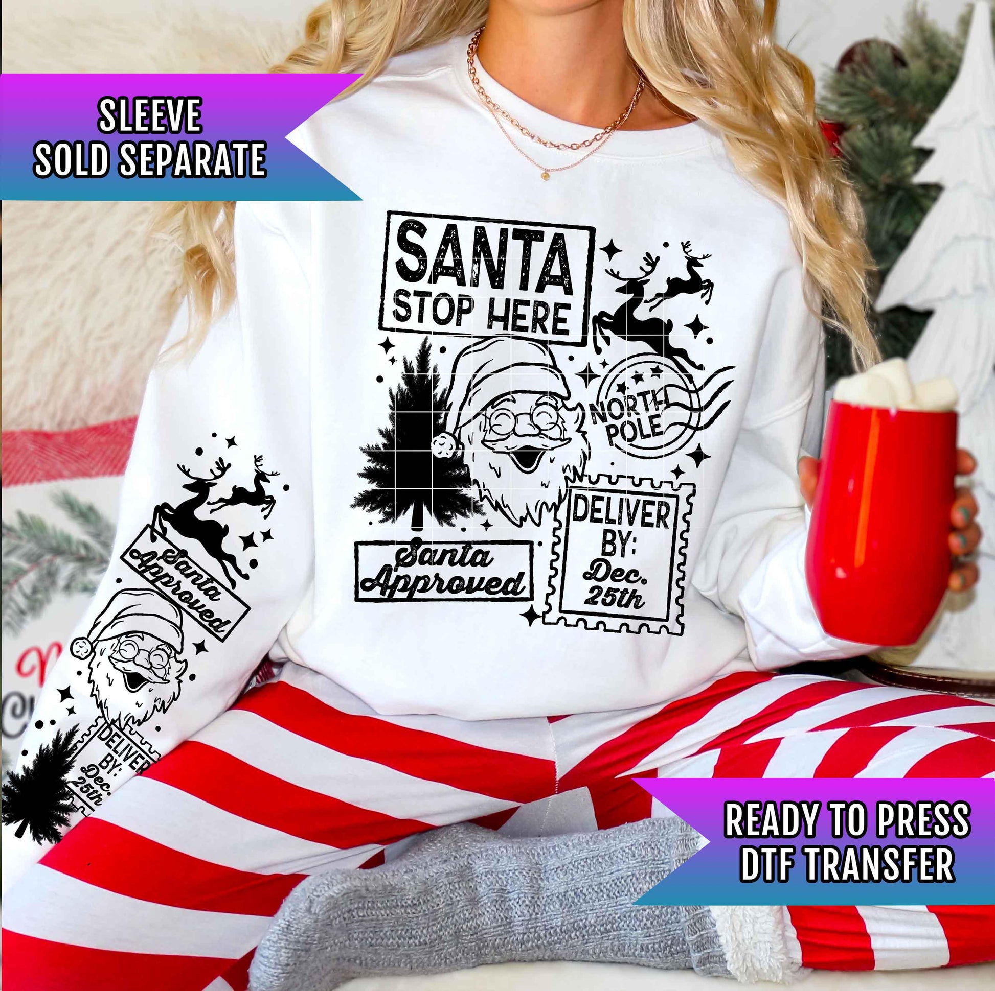 Christmas Delivery DTF Transfer Ready For Press, Christmas DTF Print, Heat Press Transfer, Winter Dtf, Direct To Film,Christmas DTF Transfer